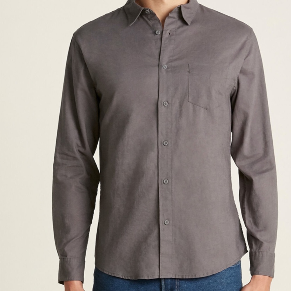 Onia Mens Linen Grey Shirt (M) (NWT)